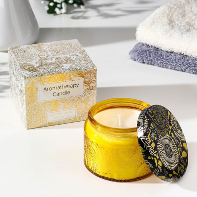 Свеча ароматическая в банке "BORN EO AMBER", 5х7 см, амбер  7999241