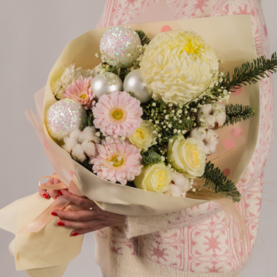 Букет Снежная королева с одноголовой хризантемой N 72276